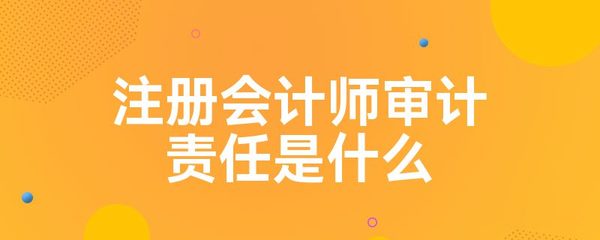 注册会计师审计责任是什么