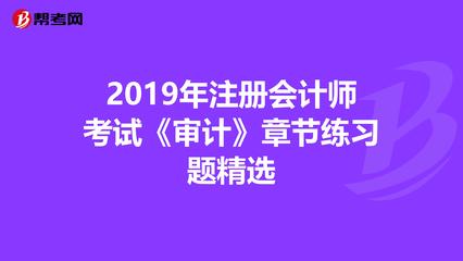 2019年注册会计师考试《审计》章节练习题精选