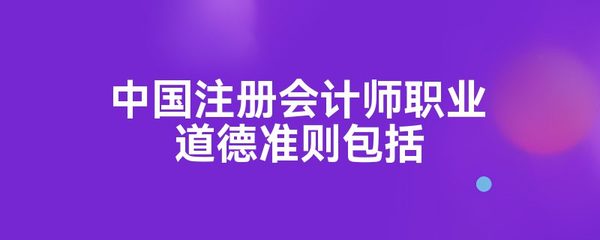 中国注册会计师职业道德准则包括